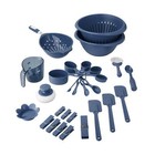 28-Piece Plastic Kitchen Tools and Gadgets Set, Navy Blue