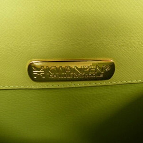 KWANPEN LYRA Handbag Crossbody Shoulder Bag Green Leather Woman Used Japan F/S - Picture 5 of 6