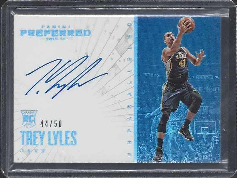 TREY LYLES 2015-16 PANINI PREFERRED ON CARD ROOKIE AUTO RC #D 44/50