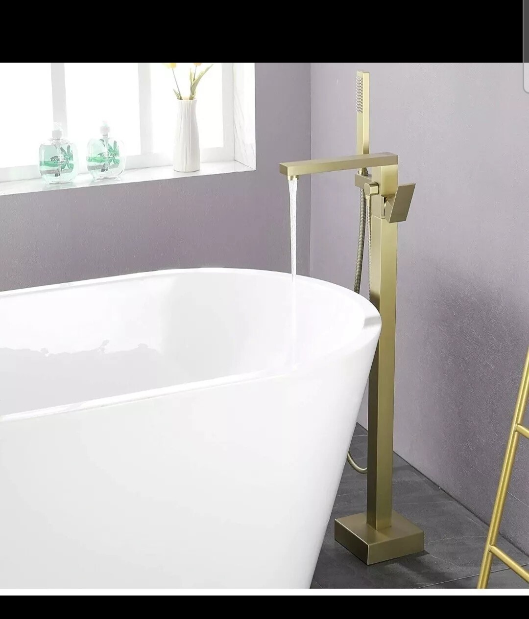 SHAMANDA Freestanding Bathtub Faucet Single Handle Bath Tub Filler Faucet...
