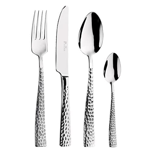 Pintinox, Set 24 pezzi Posate Palace Martellato, Acciaio Inox, Made in (W4Y) - Foto 1 di 1