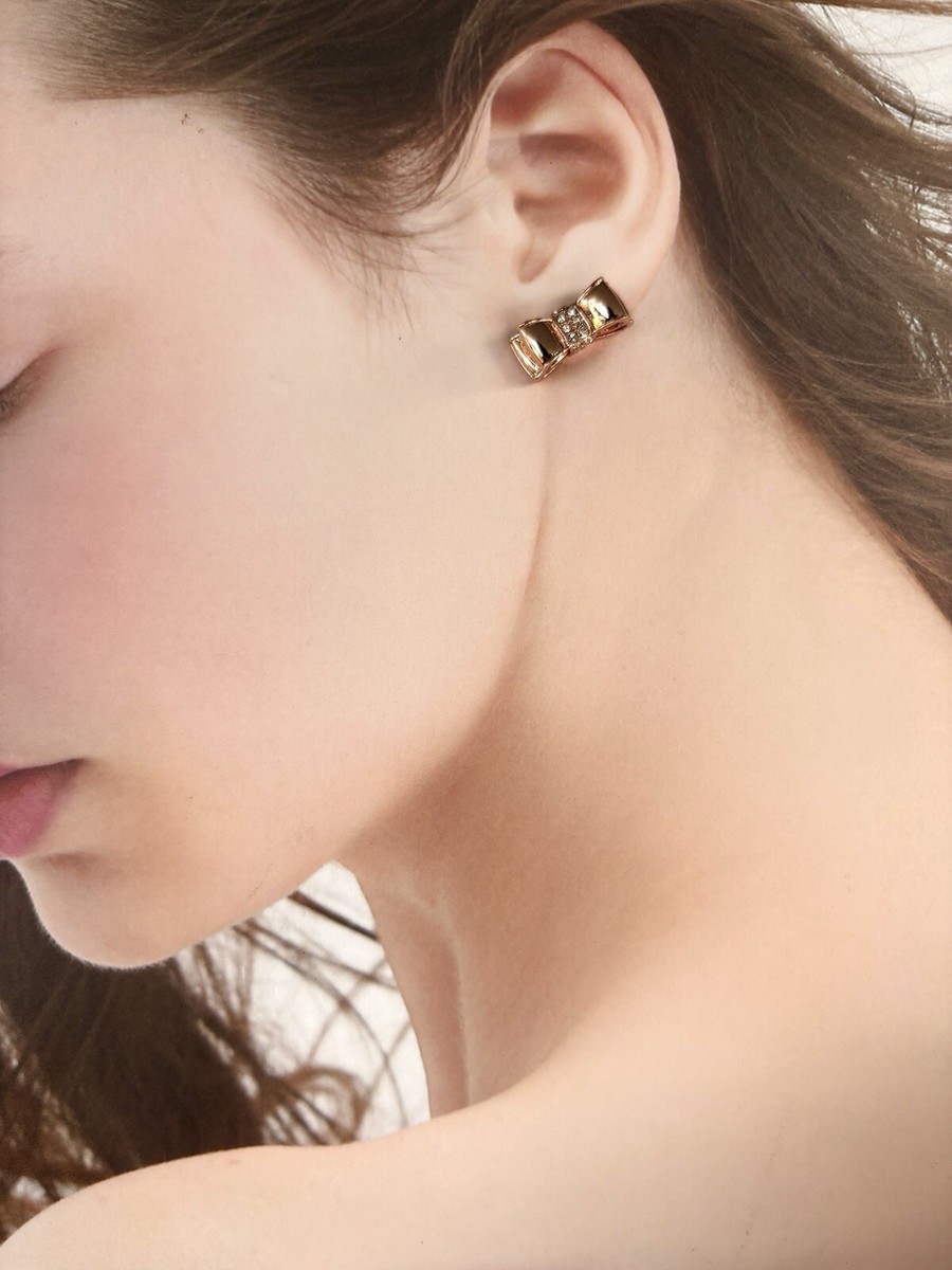 kate spade new york Vintage Take A Bow Stud Earrings Rose Gold