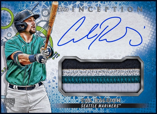 2022 Topps Inception Signature Patch Rookie RC - Cal Raleigh Bunt ...