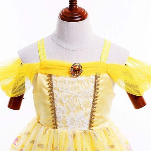 Beauty and the Beast Princess Belle Kids Dresses Halloween Girls Skirts Suits - Picture 6 of 8