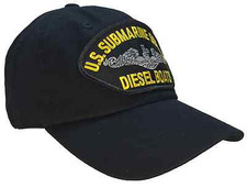 Navy Submarine Service Veteran Hat DIESEL BOATS Black 100% COTTON Unstructured