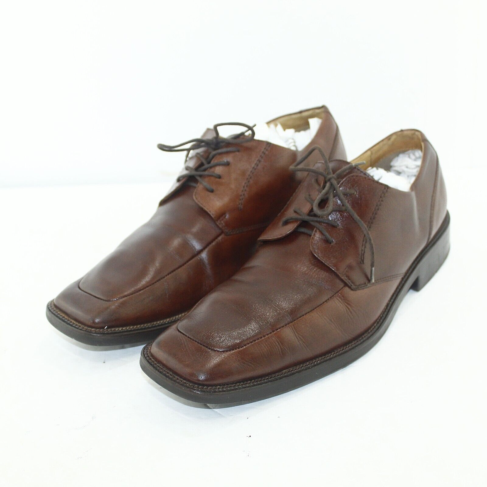 SAOLA APT. 9 BOGART scarpe eleganti uomo stringate Derby taglia 11 5 M tomaia in pelle marrone