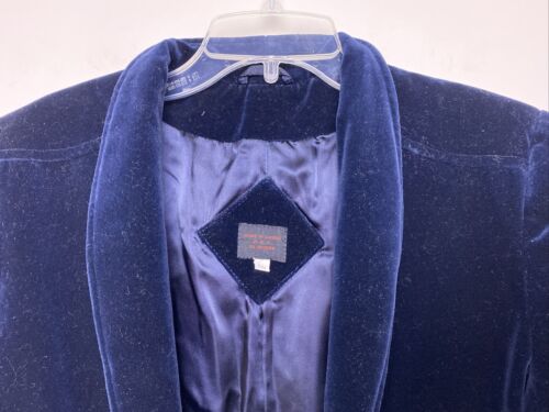 Giacca blazer aperta vintage CHECK POINT of California blu navy velluto taglia 11/12 - Foto 2 di 21