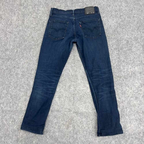 Levis 511 Jeans Mens 32x28 Blue Straight Mid Rise Hemmed Causal Denim TAG 32x32 - Picture 2 of 17