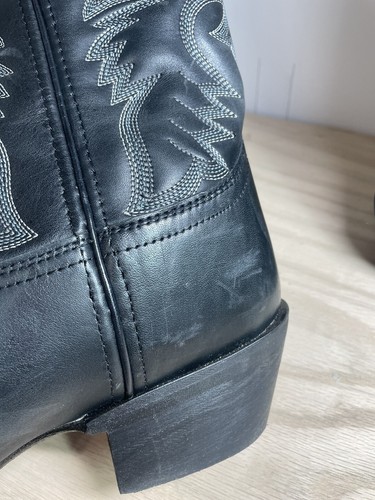 Laredo Birchwood Cowboy Boots  Men's Size 11D Black Leather Upper 68450 - Picture 7 of 8