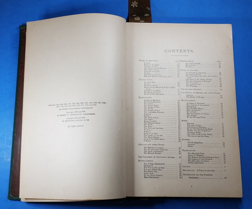 Poetical Works Longfellow Houghton Mifflin Pub 1885 Illustrated Riverside Press - Picture 4 of 15