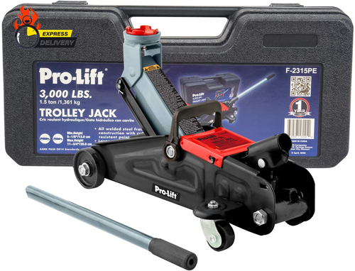 F-2315PE Grey Hydraulic Trolley Jack Car Lift with Blow Molded Case-3000 LBS Cap - Picture 5 of 12