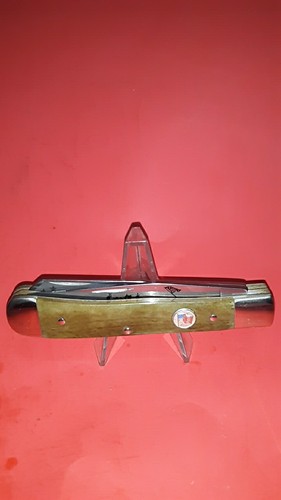 UNITED BOKER SOLINGEN GERMANY US MARINES UC 912 2 BLADE GREEN BONE TRAPPER KNIFE - Picture 5 of 8