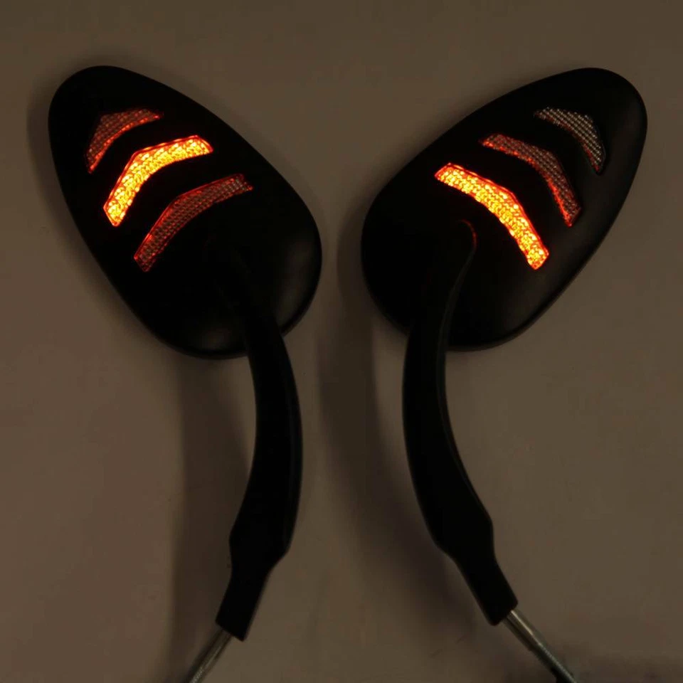 Черное зеркало со стрелкой светодиодный беговой поворотник для Harley Davidson Road King Dyna - Изображение 2 из 4