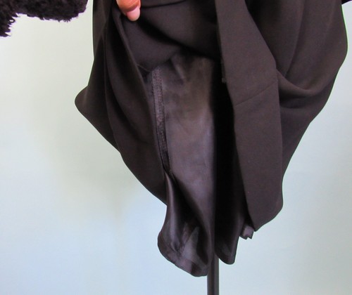Size: 8 OBERON by Shani G. Black Dress Scoop Neck Knee Length Leather Women - Picture 7 of 10