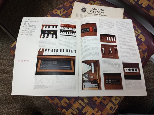 Yamaha Electone E-3 Organ keyboard vintage Flyer Ad And Registration Chart - Picture 3 of 10