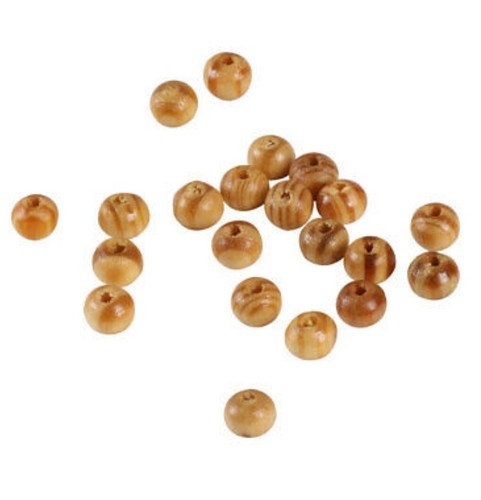 150x Natural Glossy 8mm or 6mm Burly Pine Wood Striped Beads - Picture 6 of 9
