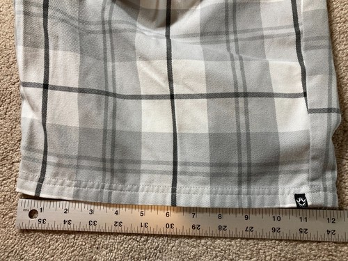 Rusty Mens Size 36 Bermuda Shorts Gray Plaid Casual Polyester Board - Picture 5 of 11