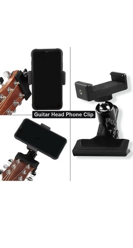 Gitarrenkopfclip Handy Halter Live Broadcast Halterung Ständer Stativ Clip - Bild 1 von 7