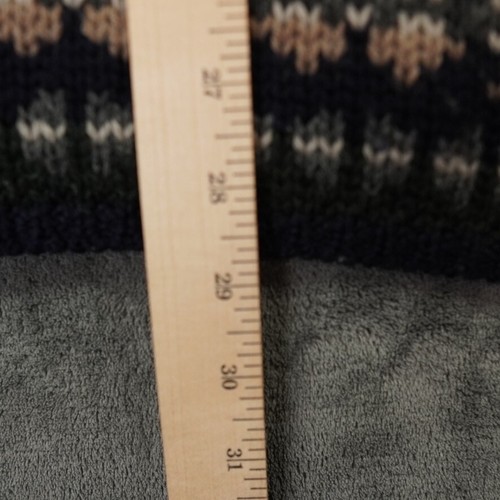 VTG Abercrombie Fitch Sweater Men Medium Black Fair Isle Nordic Chunky Wool - Picture 6 of 9