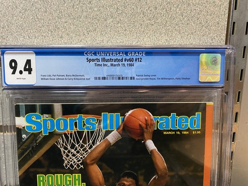 Patrick Ewing Sports Illustrated CGC 9.4 Newsstand 3/19/1984 Georgetown - Picture 2 of 7