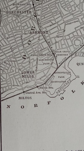 Antique 1924 Post World War I Atlas City Map Boston Cambridge MA, Massachusetts - Picture 13 of 15