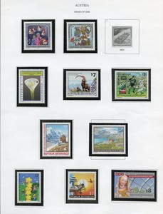 AUSTRIA-LOT-OF-MOSTLY-2001-STAMPS-amp-SHEETS-MINT-NH-FACE-VALUE-731-SCHILLINGS