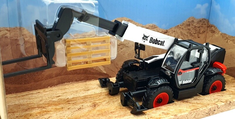 Bburago Bobcat T.40.180slp Telescopic Elevatore Tractor With Pallet Fork 2010 1:43 18-32087