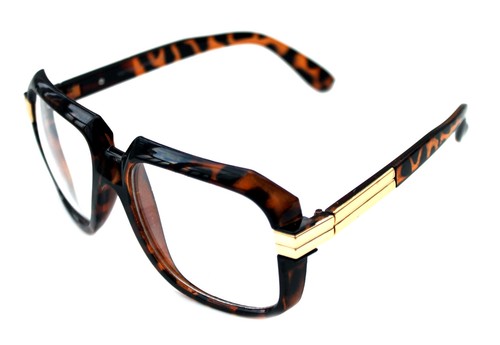 Gafas para hombre Hip Hop años 80 Vintage 607 lentes transparentes RUN DMC marco dorado marrón - Imagen 5 de 7