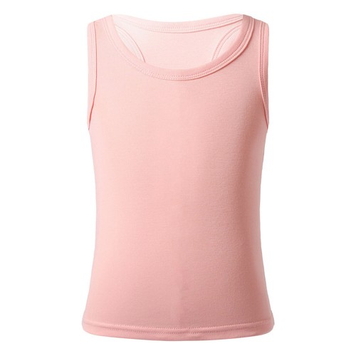 Kids Girls Cotton Summer Vest Pure Color Round Neck Racer Back Casual Tank Tops - Bild 6 von 22