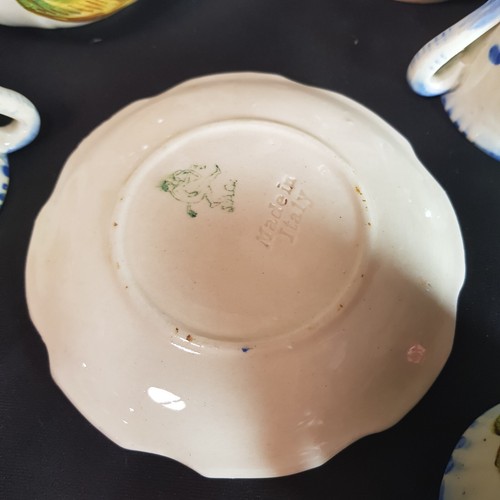 Nove Rose Italian Hand Painted Floral Faience Majolica Pottery Tea set 15pc RARE - Picture 11 of 24