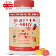 SmartyPants Kids Multivitamin Gummies: Omega 3 Fish Oil, Vitamins D3, C, B12, B6