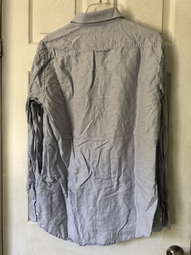 Gant Pure Prep Camicia Slim Manica Lunga Blu Bianco Check Uomo 17,5 x 44,5 Preppy - Foto 2 di 7