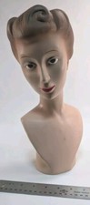 Elegant 1940s Table Department Store Display Mannequin With Victory Rolls