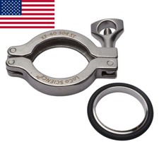 KF-40 NW-40 STAINLESS STEEL VACUUM CLAMP & SS Viton Centering Ring LoCO Science!