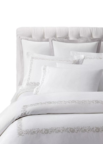 Ralph Lauren Eloise Embroidered Organic Cotton Sateen 624TC King Flat Sheet $315 - Picture 6 of 7