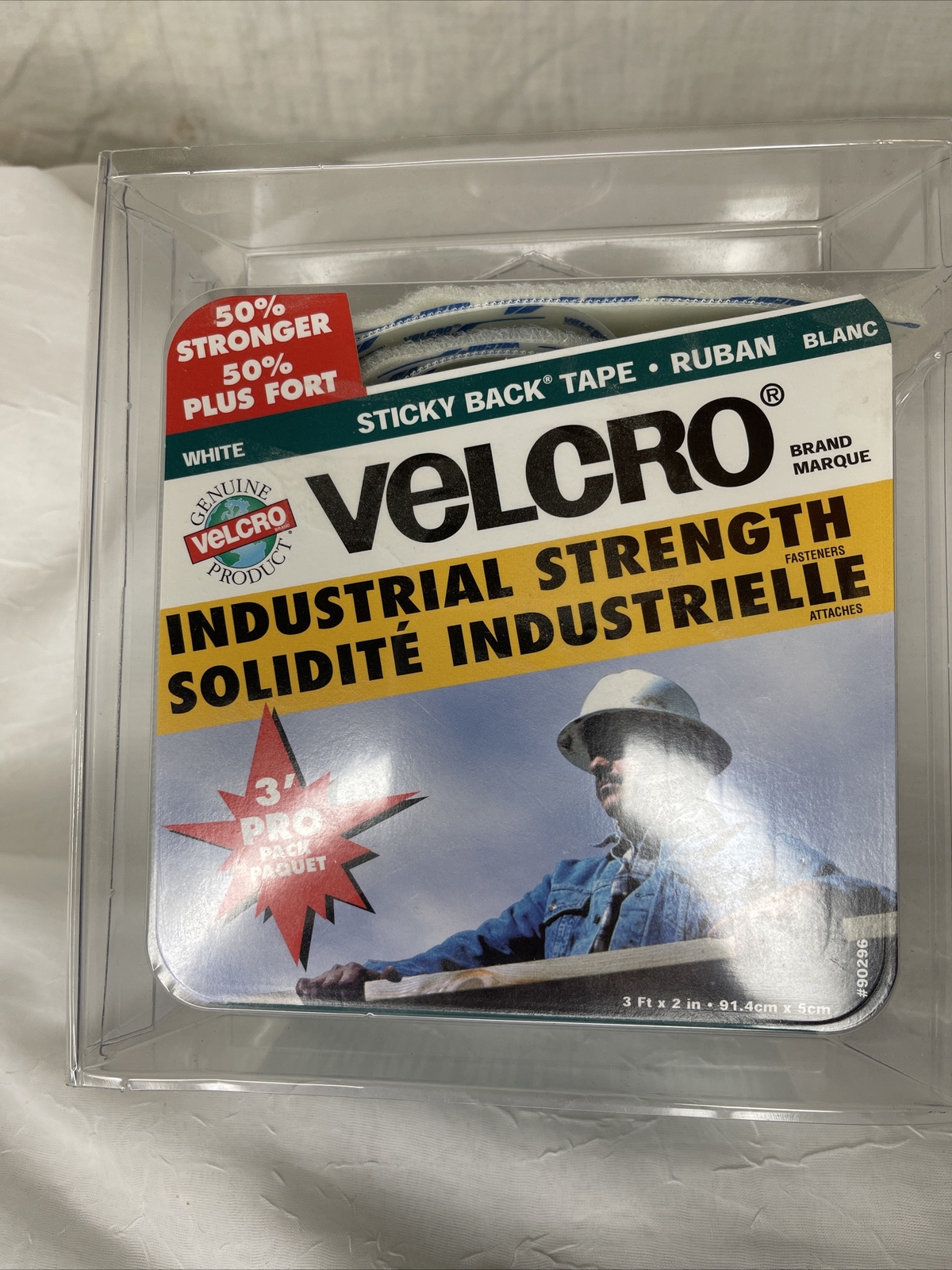 Industrial Strength VELCRO Sticky Back Tape 3 ft x 2 in-image
