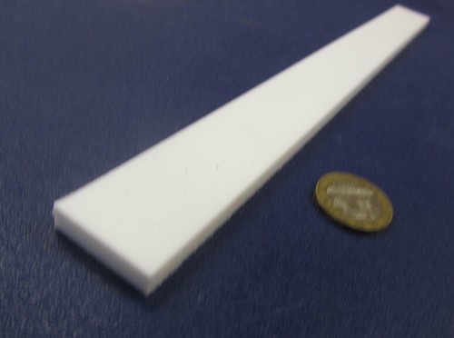Teflon PTFE Virgin Bar 1/4" - .250" Thick x 1.00" Wide x 12" Long White - Picture 1 of 7