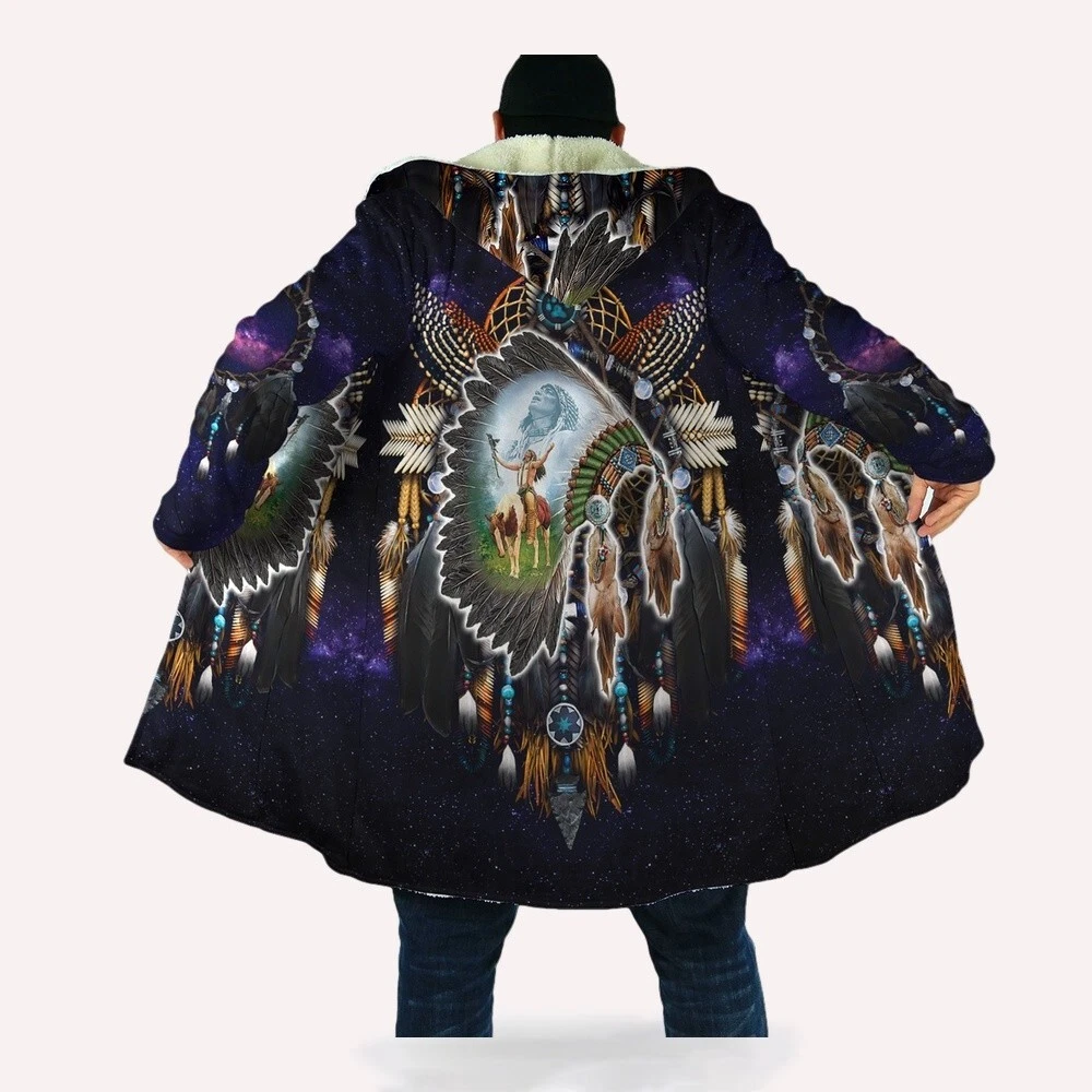 Dream Catcher Protection Native American 3D All Over Print Hooded Cloak Coat