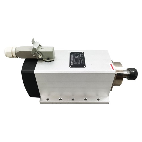 220V 4.7HP Square Spindle Motor ER20 Grinding Spindle Power Air Cooled Shaft - Picture 4 of 23