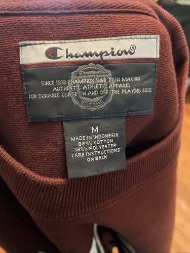 Vintage Harvard University Champion Maroon Sweatshirt Y2K Oversized Mens Medium - Picture 7 of 8