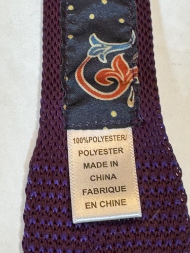 Stanley Knit Paisley & Gray Brand Purple Tie Narrow - Picture 4 of 7