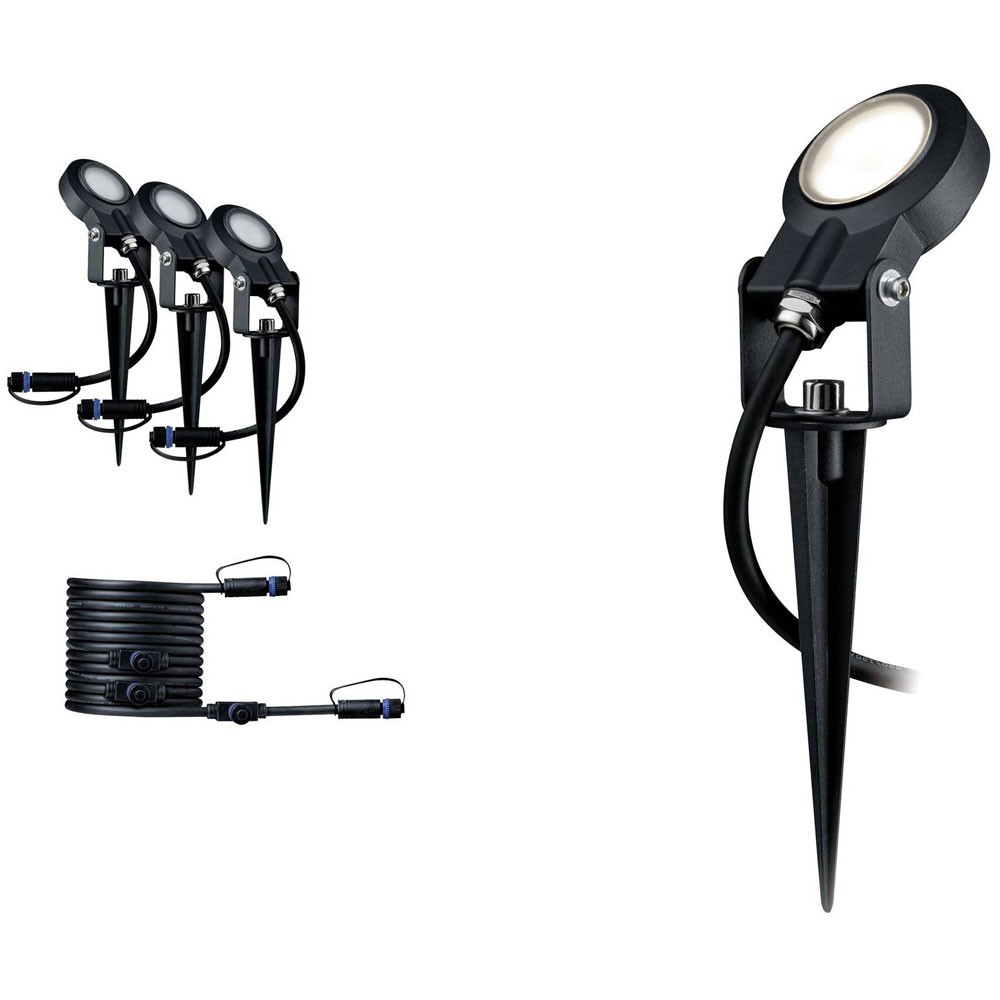 Paulmann Plug & Shine Spot Sting Set Adjustable IP67 18W Warm White