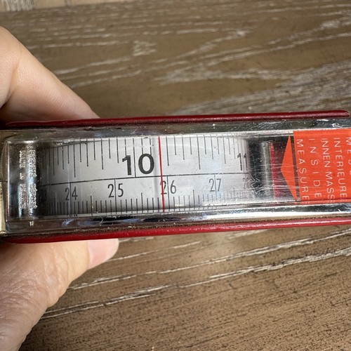 Vintage Stanley Mabo Nivometre Tape Measure Level Bubble France RED Rare - Imagen 9 de 14