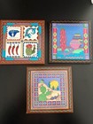 Three Southwestern Adobe Trivet by TU-OTI Collection Art Tiles 2002/2001/2001