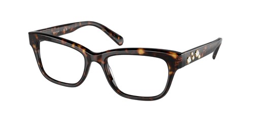 SWAROVSKI SK2022F 1002 Dark Havana Demo Lens 55 mm Women's Eyeglasses - Picture 6 of 7