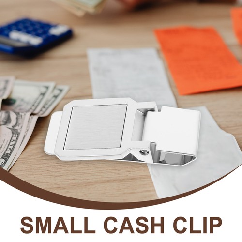 2 Pack Small Metal Money Clip Wallet Clamps Stainless Steel Clips - Bild 4 von 12