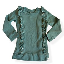 Lulu  Roo Green Ruffle Sweatshirt Girls 4T