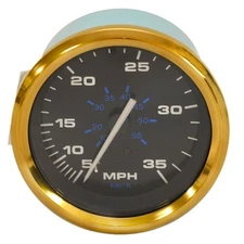 Teleflex Boat Speedometer Gauge 63595 | Premier Pro Gold 3 1/4 Inch