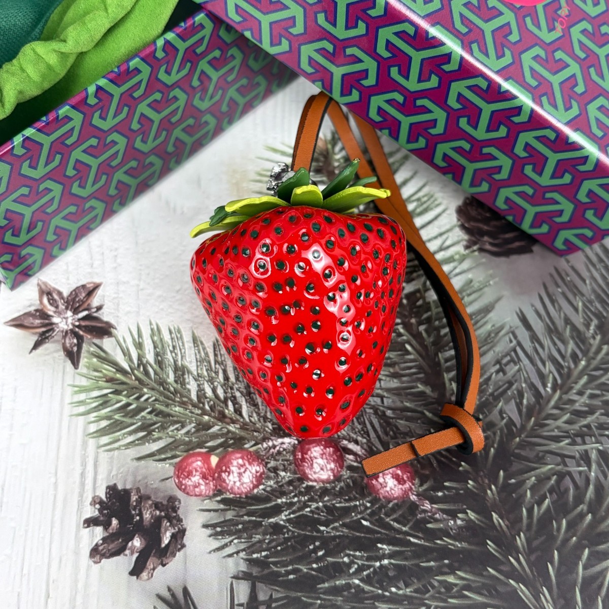 TORY BURCH STRAWBERRY BAG CHARM | eBay