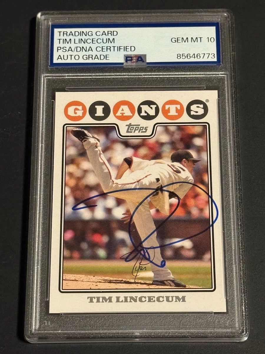 Tim Lincecum Baseball San Francisco Giants Autographed Sports